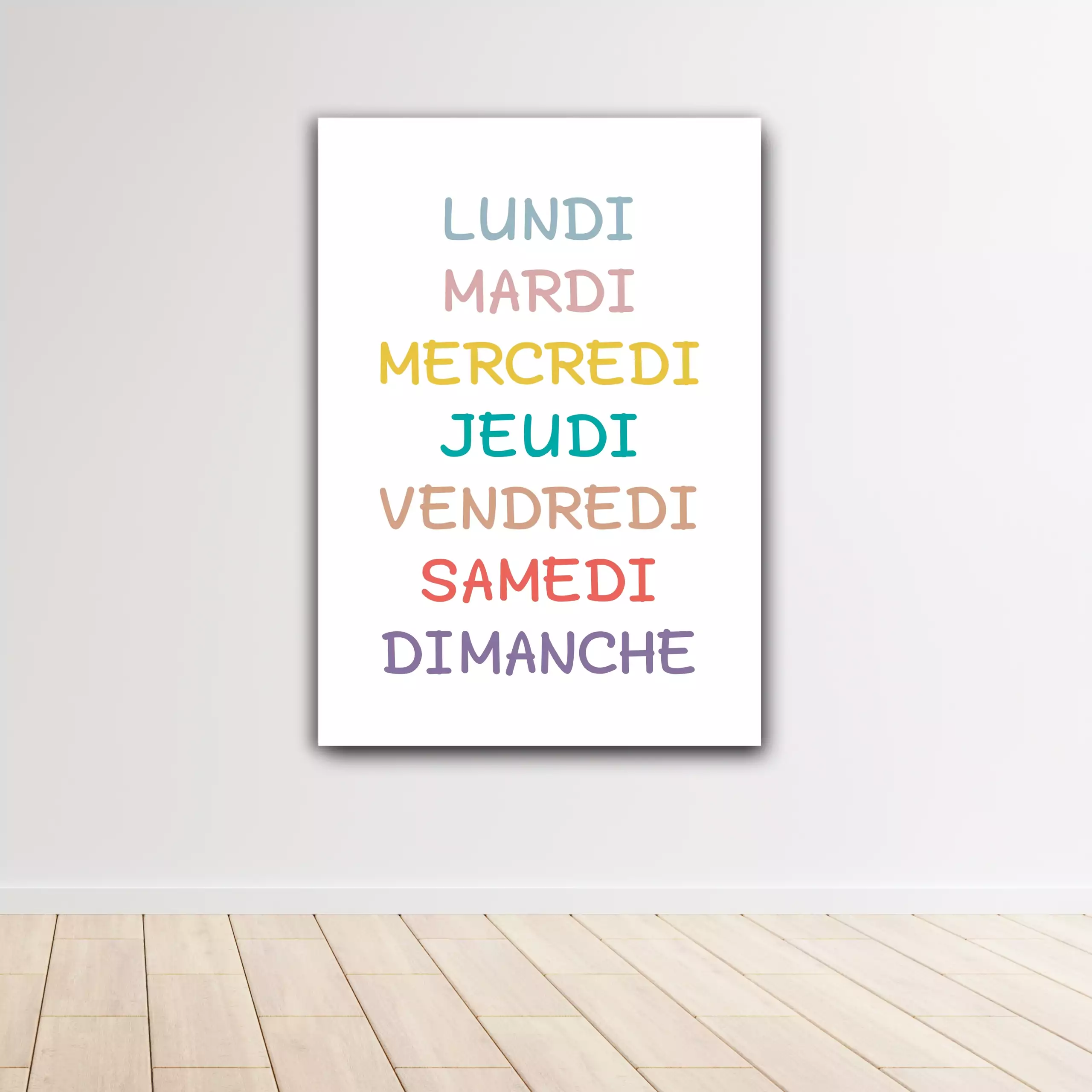 Affiche des jours de la semaine